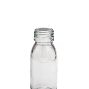 60ml Round Bottle Clear Glass PP28