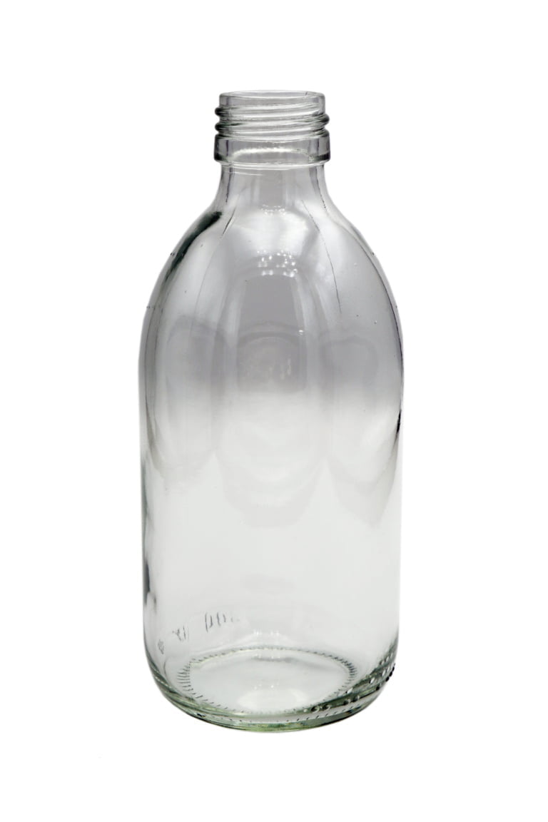 300ml Round Bottle Clear Glass PP28