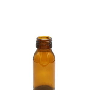 60ml amber glass syrup bottle PP28