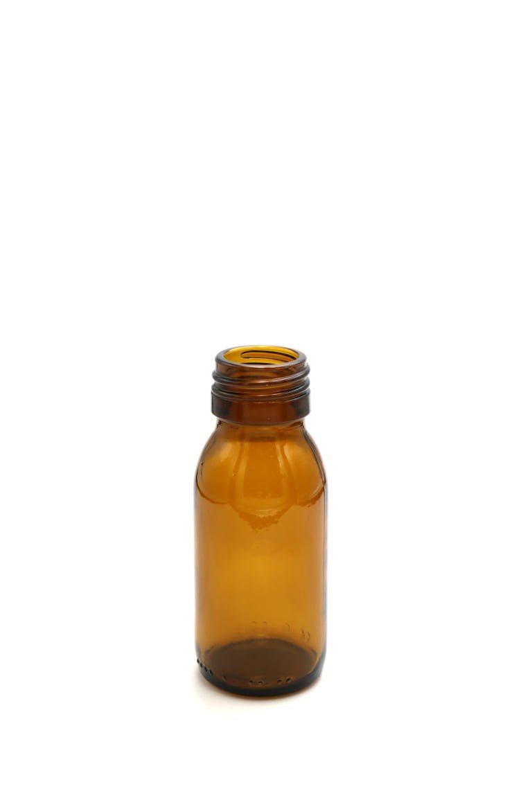 60ml amber glass syrup bottle PP28