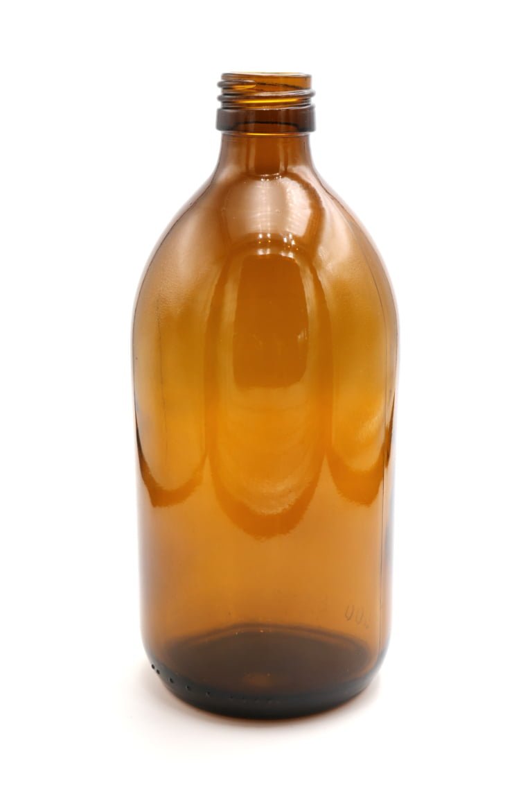 500ml amber glass syrup bottle PP28