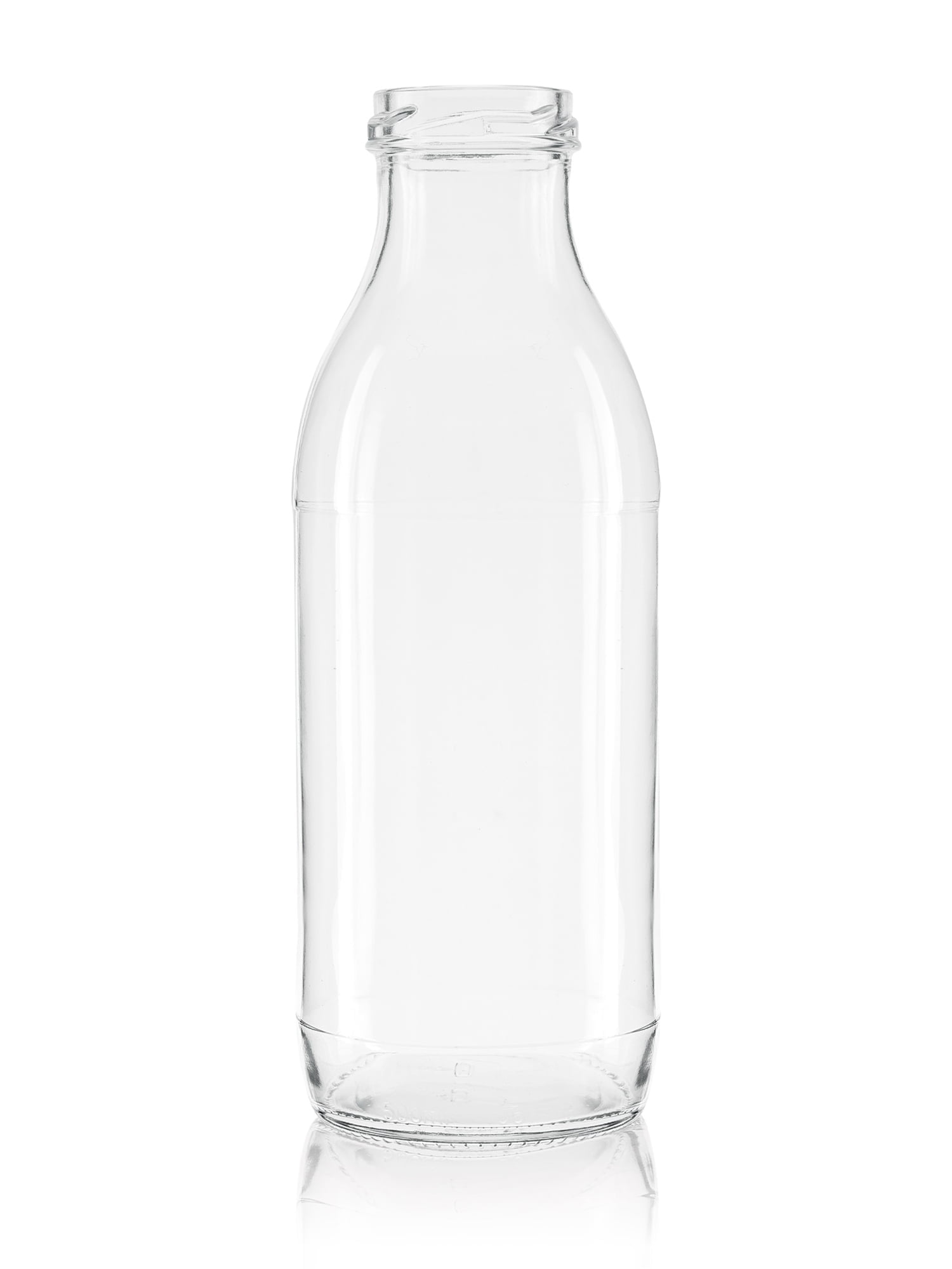 Bottiglia a collo largo da 500 ml in vetro chiaro | confezione supermatic
