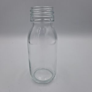 60ml round bottle glass transparent, PP28S