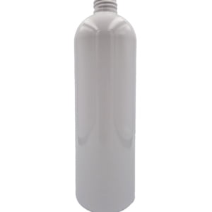 500ml round bottle PET white, 24/410