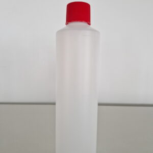 500ml round bottle natural, J30, incl. screw cap red