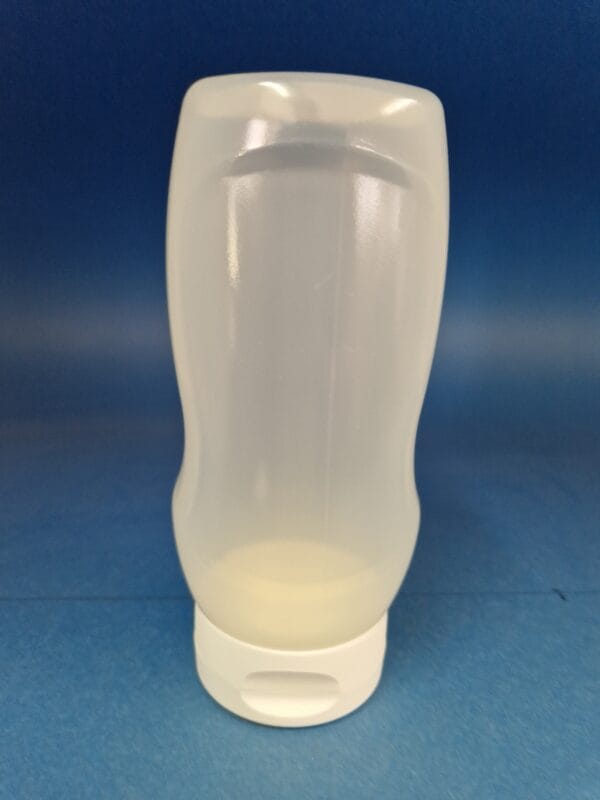 335ml Saucenflasche PP natur, 38/400, inkl. Klappverschluss weiss - Bild 2