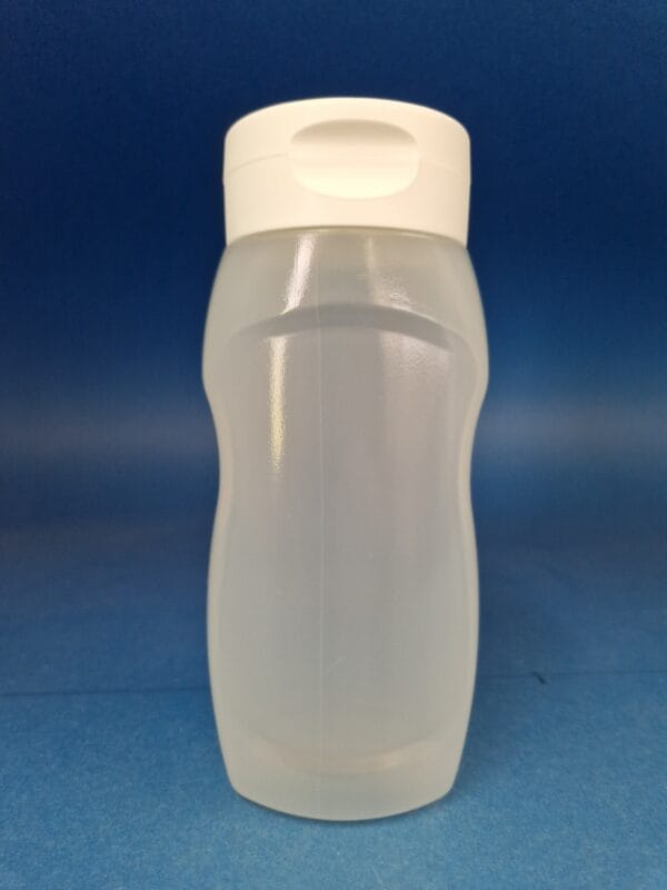 335ml Saucenflasche PP natur, 38/400, inkl. Klappverschluss weiss