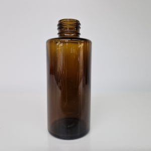 Flacon rond en verre brun, 100 ml, 24/410