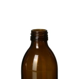 200 ml syrup bottle, amber glass, PP28